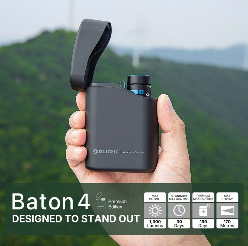 Load image into Gallery viewer, Olight Baton 4 EDC Flashlight 1300 Lumens Rechargeable Compact
