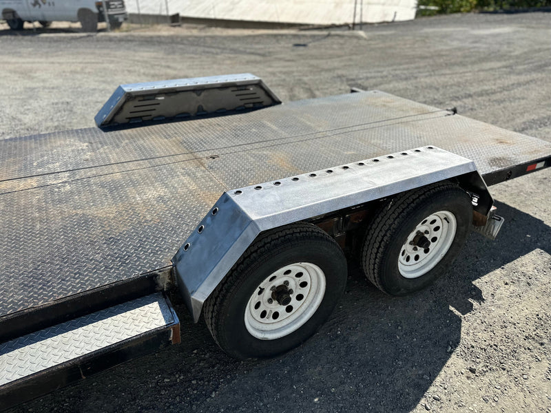 Load image into Gallery viewer, Heavy Duty Weld on DIY Drive Over Trailer Fender Kit Bare Steel - Pair

