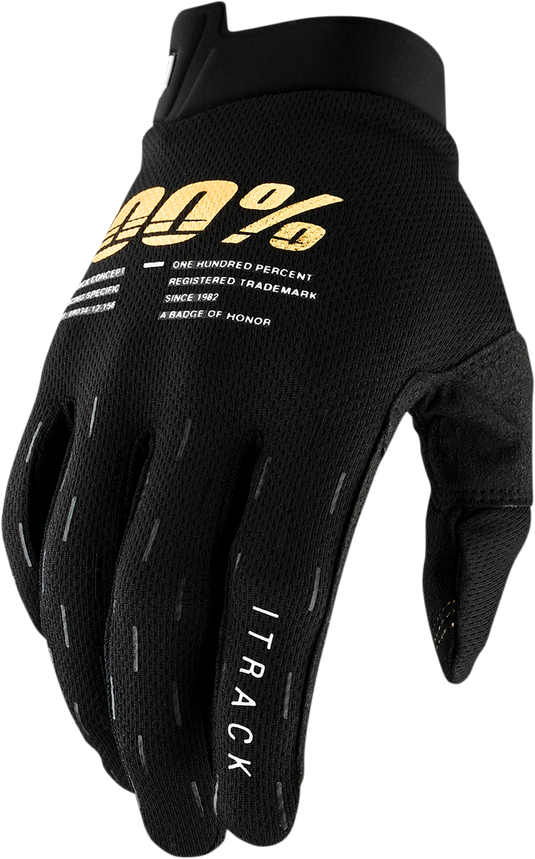 100% Youth iTrack Gloves - Black - Small 10009-00000