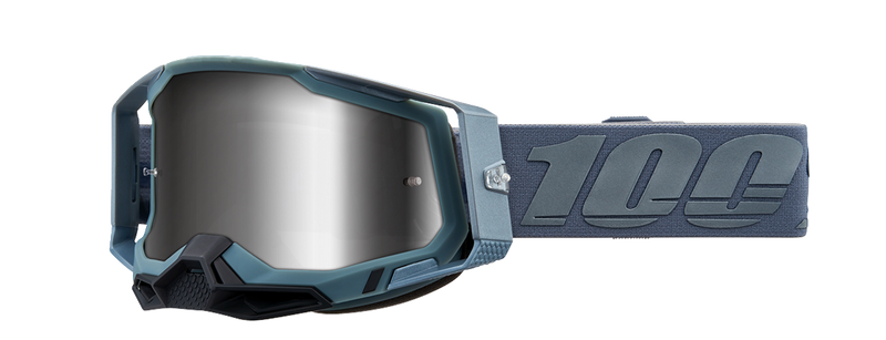 Load image into Gallery viewer, 100% Racecraft 2 Goggles - Battleship - Silver Mirror 50010-00017
