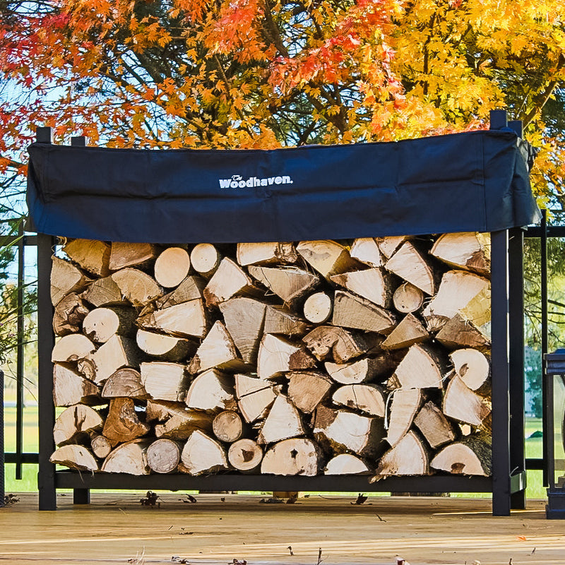 Load image into Gallery viewer, 5 ft Steel Firewood Rack Holds 1/4 Cord Plus Woodhaven

