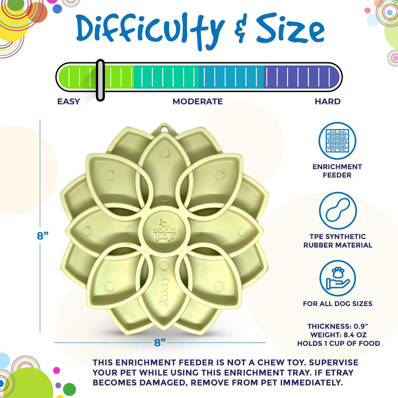 Load image into Gallery viewer, Mandala Softie eTray Shallow Slow Feeder Dog Bowl with Suction Cups |  USA Made
