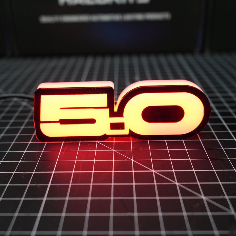 Load image into Gallery viewer, 5.0 LED Emblem Badge: Ford Mustang (Multicolor Flow)
