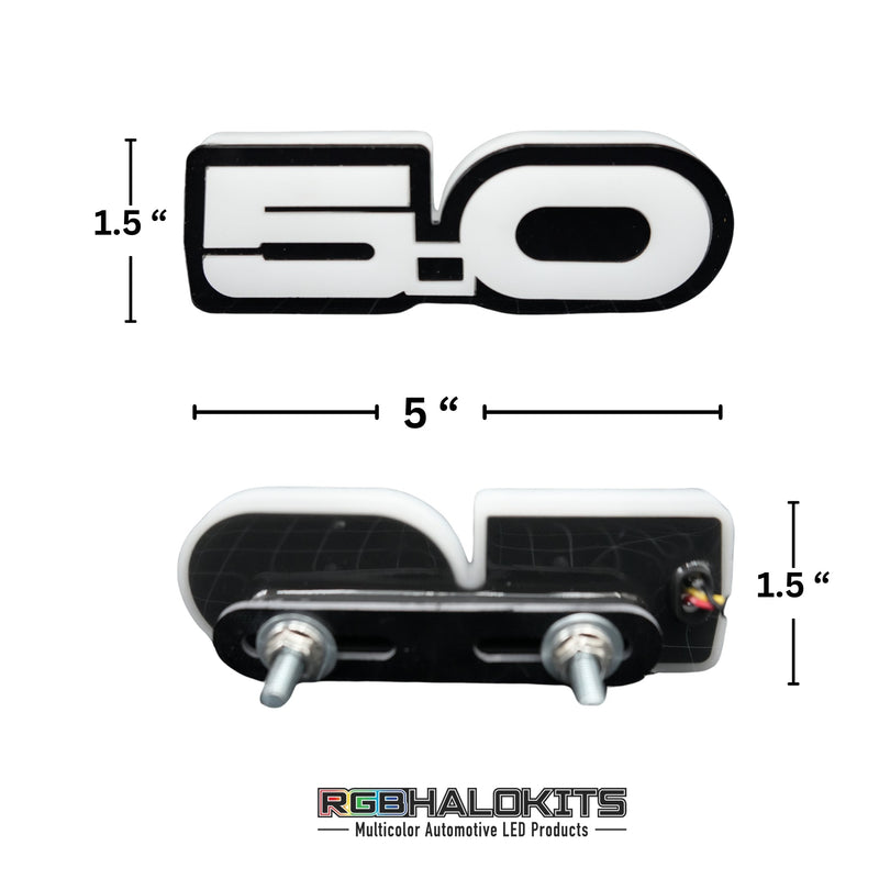 Load image into Gallery viewer, 5.0 LED Emblem Badge: Ford Mustang (Multicolor Flow)
