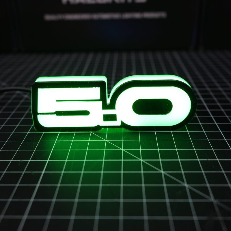 Load image into Gallery viewer, 5.0 LED Emblem Badge: Ford Mustang (Multicolor Flow)
