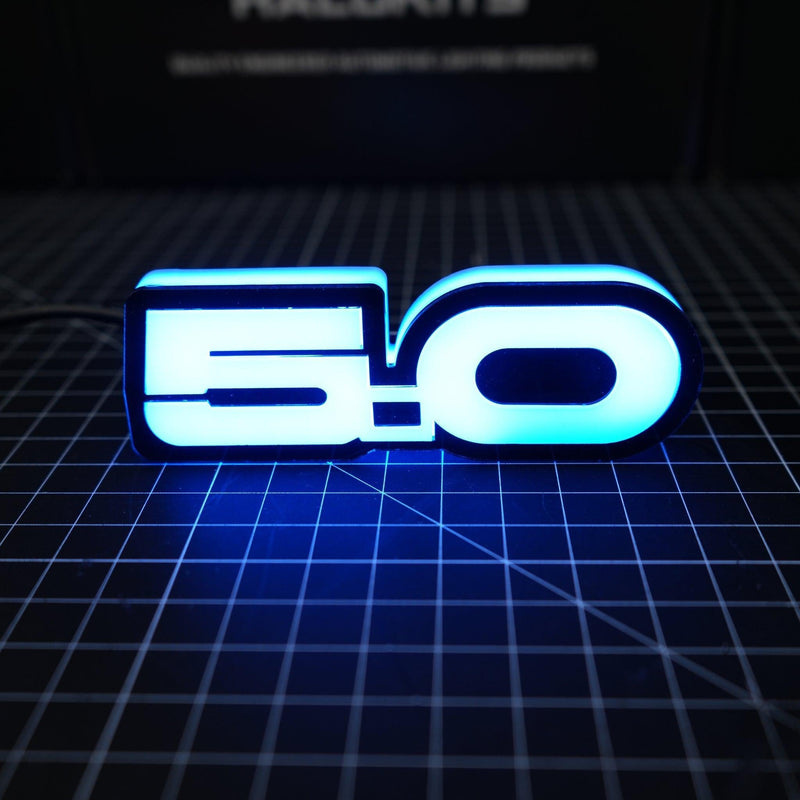 Load image into Gallery viewer, 5.0 LED Emblem Badge: Ford Mustang (Multicolor Flow)
