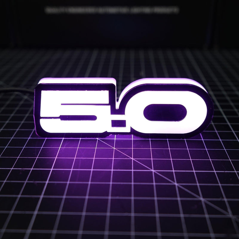 Load image into Gallery viewer, 5.0 LED Emblem Badge: Ford Mustang (Multicolor Flow)
