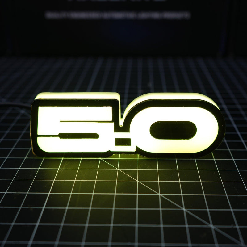 Load image into Gallery viewer, 5.0 LED Emblem Badge: Ford Mustang (Multicolor Flow)
