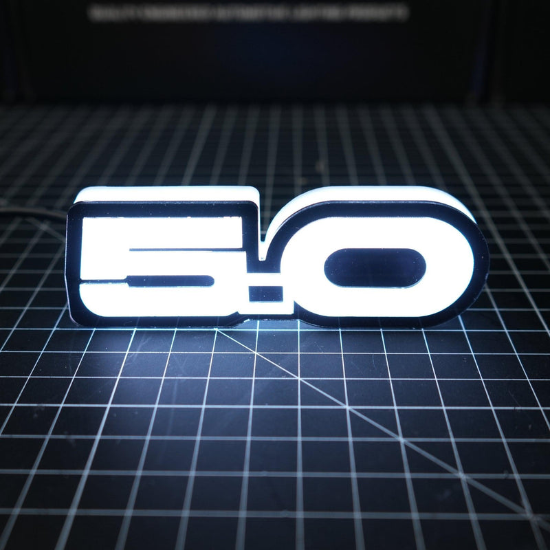 Load image into Gallery viewer, 5.0 LED Emblem Badge: Ford Mustang (Multicolor Flow)
