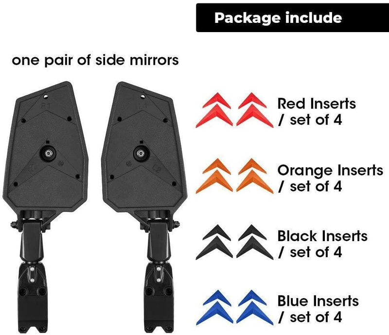 Load image into Gallery viewer, UTV Side View Mirrors for 1.75- 2" Roll Bar Fit Polaris Ranger
