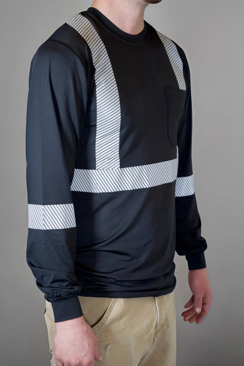 Load image into Gallery viewer, Non FR Hi-Vis Long Sleeve Shirt - Black
