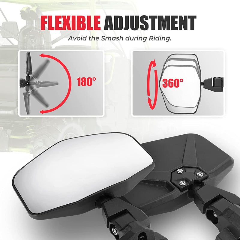 Load image into Gallery viewer, Side Mirrors Aluminum for Can Am Defender (one pair)

