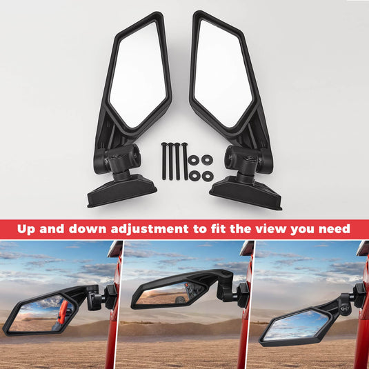 Front Lower Door Inserts & UTV Side View Mirror For Can-Am Maverick X3