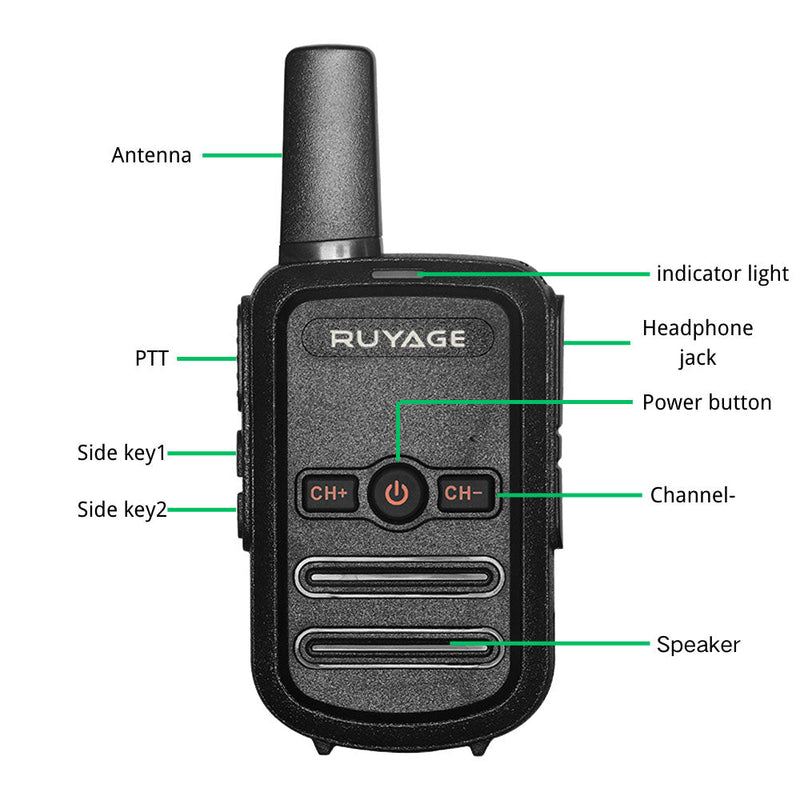 Load image into Gallery viewer, Ruyage RY12 UHF Analog Long Range Two Way Radio Mini Walkie Talkie
