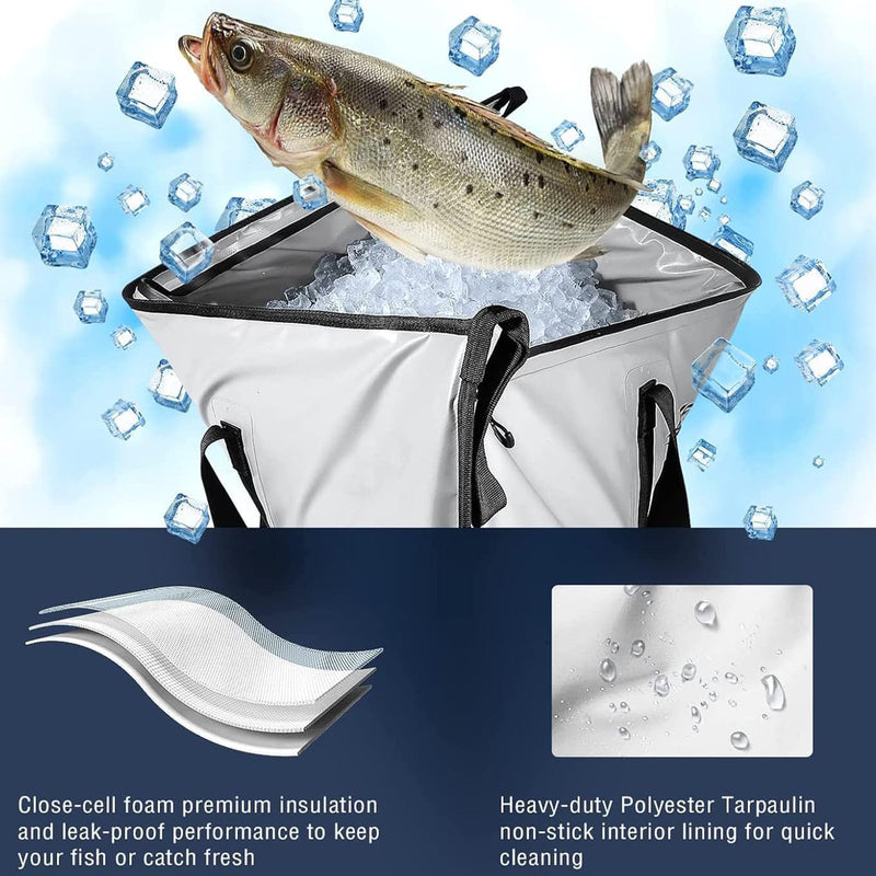 Load image into Gallery viewer, 40x18" Insulated Fish Cooler Bag, Waterproof Zipper
