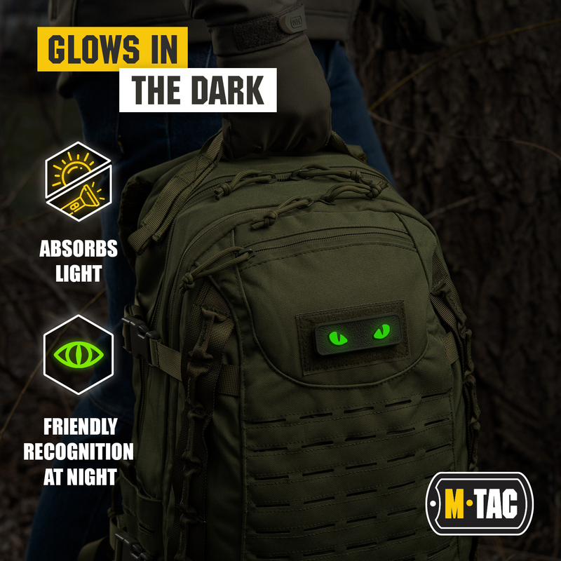 Load image into Gallery viewer, M-Tac Glows in the Dark Cat Eyes Morale Patch 3D PVC
