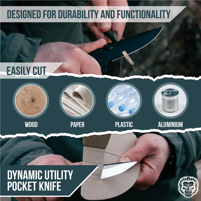 Load image into Gallery viewer, The Straight Back Folding Pocket Knife Giftset for Men and Women (Black and Blue)
