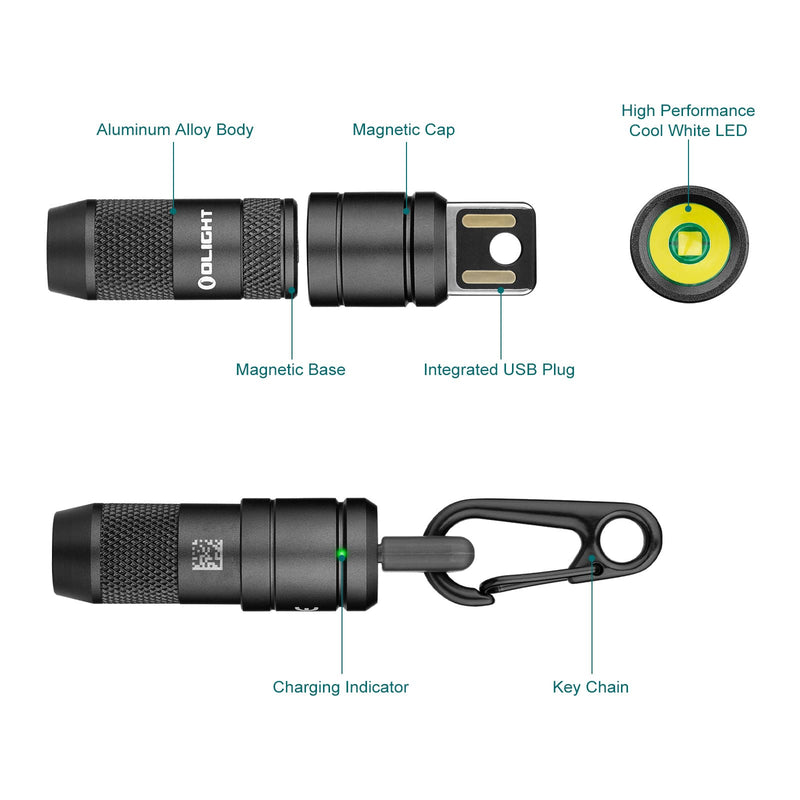 Load image into Gallery viewer, Olight iMini 2 Rechargeable Magnetic Mini Flashlight 50 Lumens EDC Keychain Light
