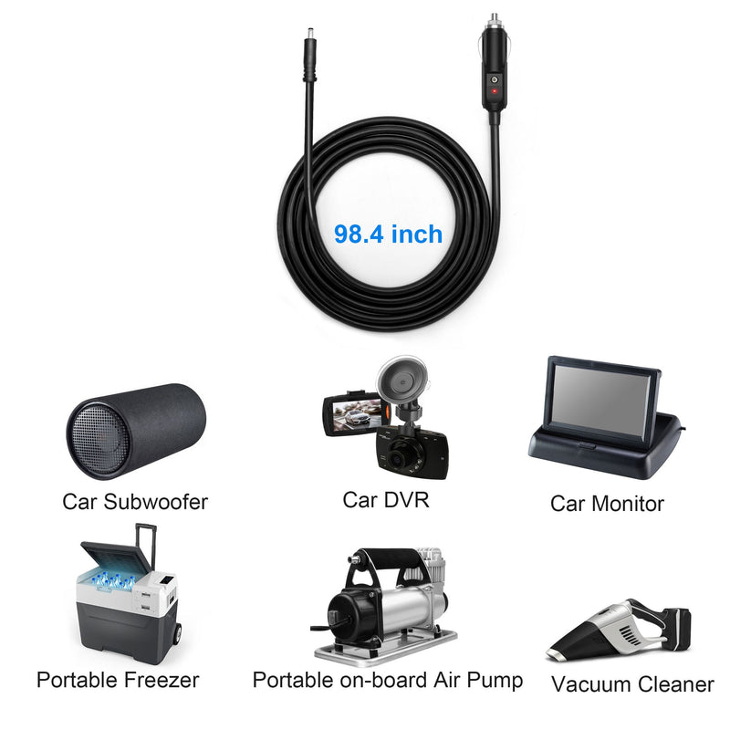 Load image into Gallery viewer, DC12V/24V Car Cigarette Lighter to DC 5.5x2.1mm Connector Adapter
