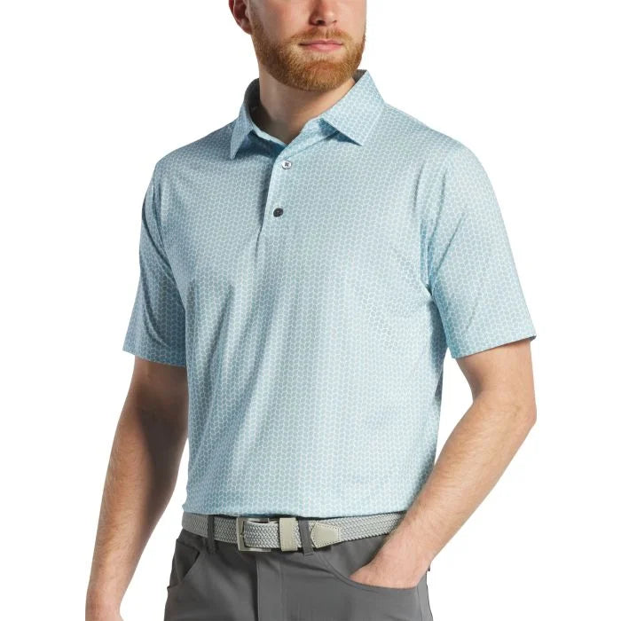Load image into Gallery viewer, FootJoy Leaf Print Lisle Golf Polo
