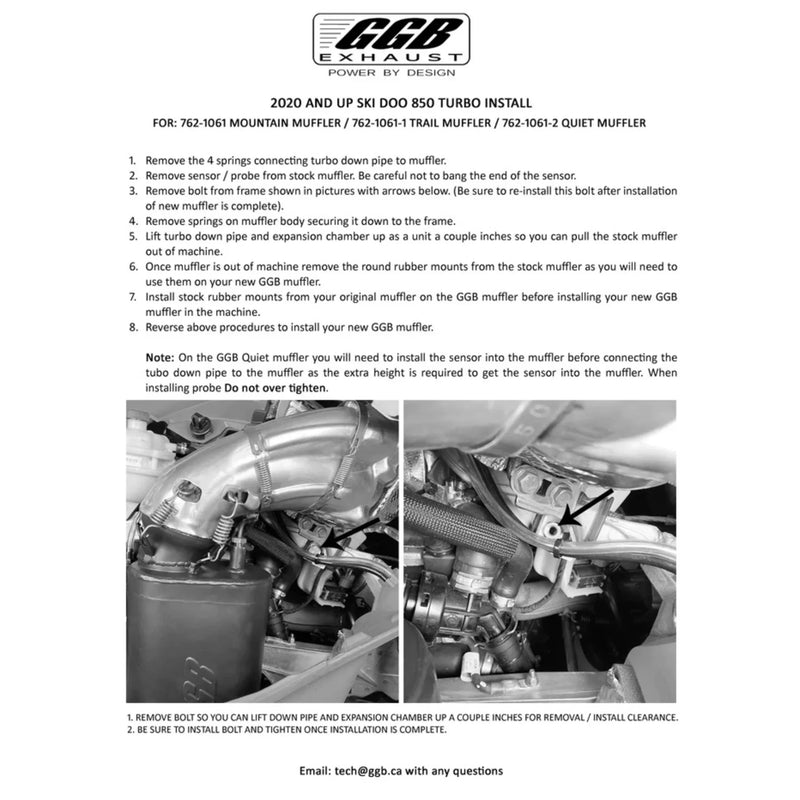 Load image into Gallery viewer, 2020-2022 Ski-Doo Summit 850 Turbo GGB Mountain Muffler
