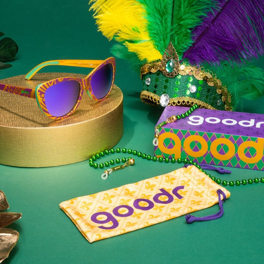 "Don't Ask How I Got These" Mardi Gras Glam G Polarized Sunglasses