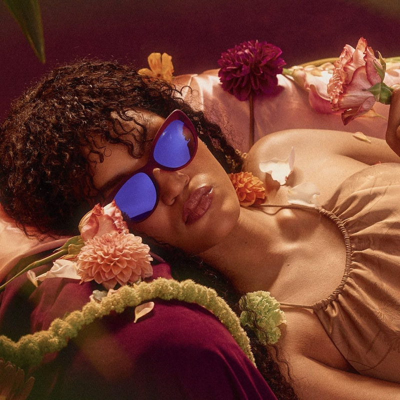 Load image into Gallery viewer, "Midnight Merlot Glow" Glam G Polarized Sunglasses
