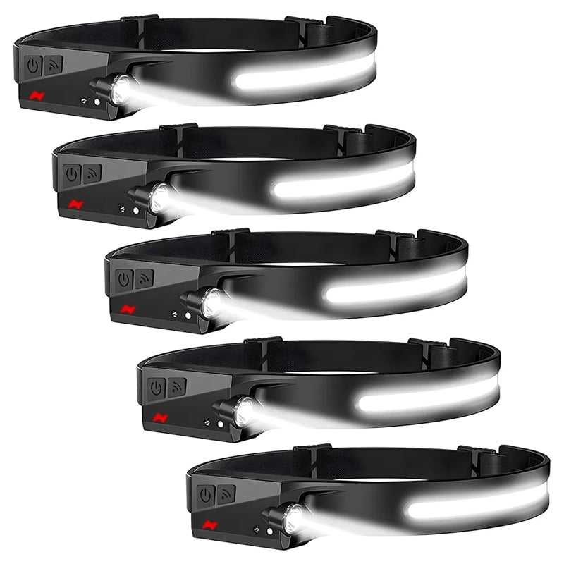 Load image into Gallery viewer, Headlamp USB Rechargeable LED  Waterproof, Motion Sensor Camping/Hiking Light
