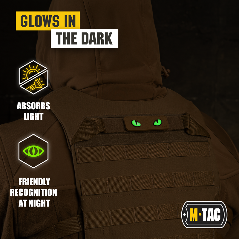 Load image into Gallery viewer, M-Tac Glows in the Dark Cat Eyes Morale Patch 3D PVC

