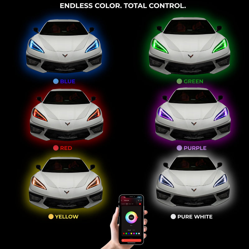Load image into Gallery viewer, Chevrolet Corvette C8 RGBW+A DRL Boards (2020-2026)
