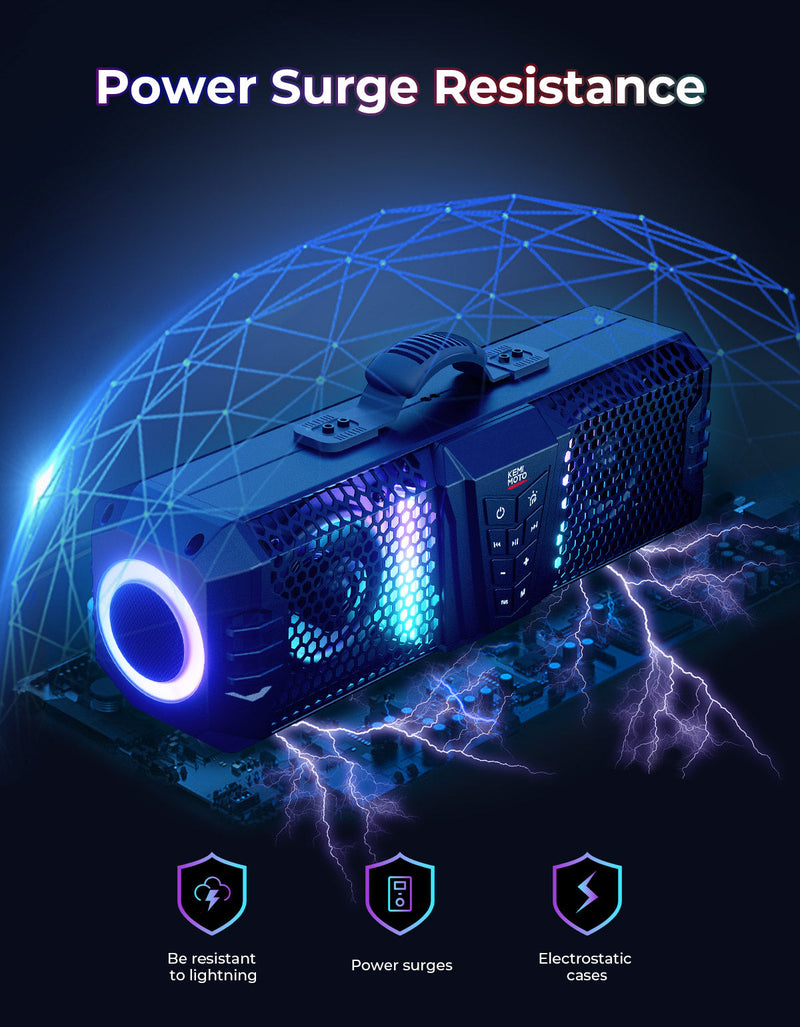 Load image into Gallery viewer, KEMIMOTO Midnight 40B 16'' 2-Speaker Louder RGB UTV Sound Bar (Built-in Battery)
