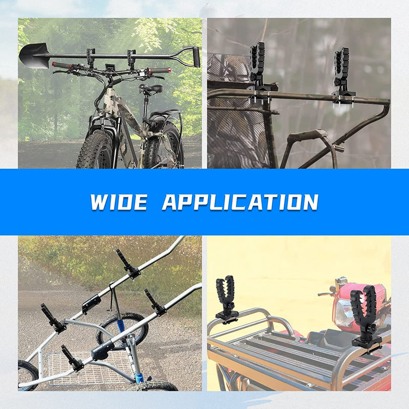 Load image into Gallery viewer, ATV Gun Holder Bow Rack Grips with Rubber Straps for Hunting
