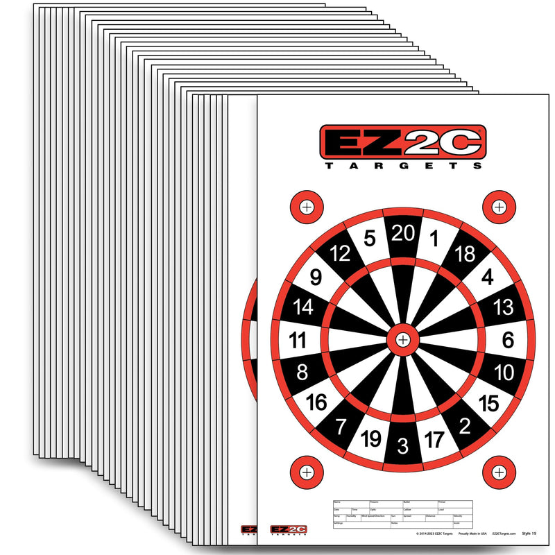 Load image into Gallery viewer, EZ2C Targets #15: Dartboard Paper Shooting Target 11"x17" USA Made
