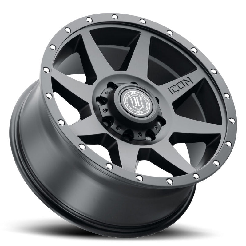 Load image into Gallery viewer, ICON Rebound 20x9 8x6.5 12mm Offset 5.5in BS 121.40mm Bore Satin Black Wheel
