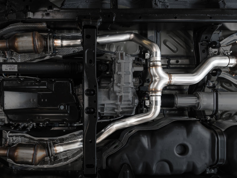 Load image into Gallery viewer, AWE 0FG Exhaust for 3rd Gen Toyota Tundra - Dual Chrome Silver Tips
