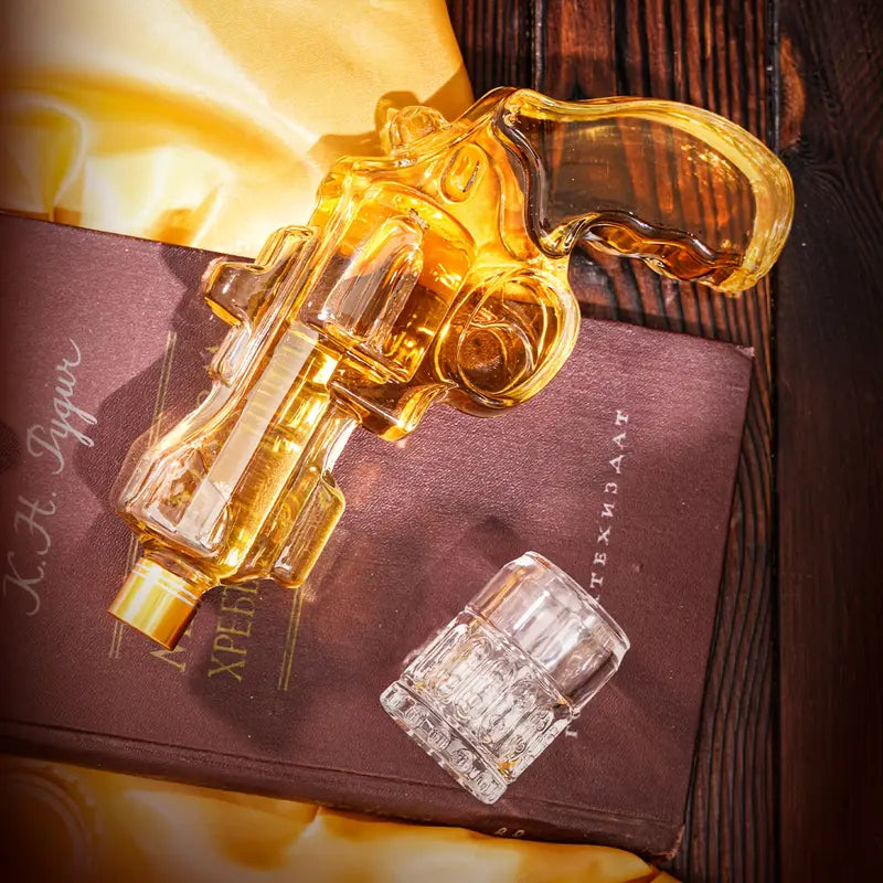 Load image into Gallery viewer, Classic Revolver Whiskey Decanter Set
