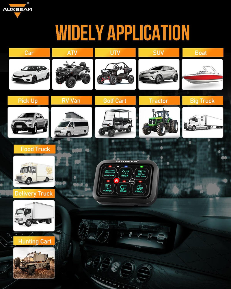 Load image into Gallery viewer, RA60 RGB Switch Panel, Toggle/ Momentary/ Pulsed Mode Supported (One-Sided Outlet)
