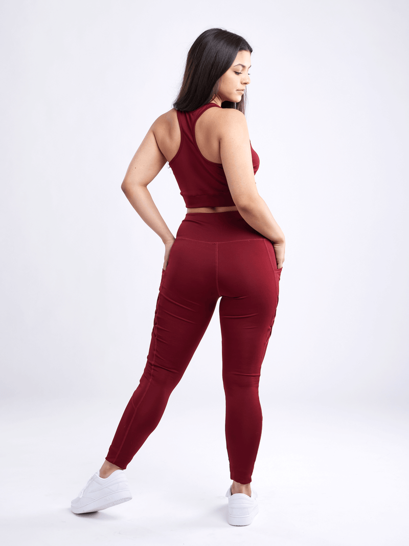 Load image into Gallery viewer, JupiterGear High-Waisted Criss-Cross Training Leggings with Hip Pockets
