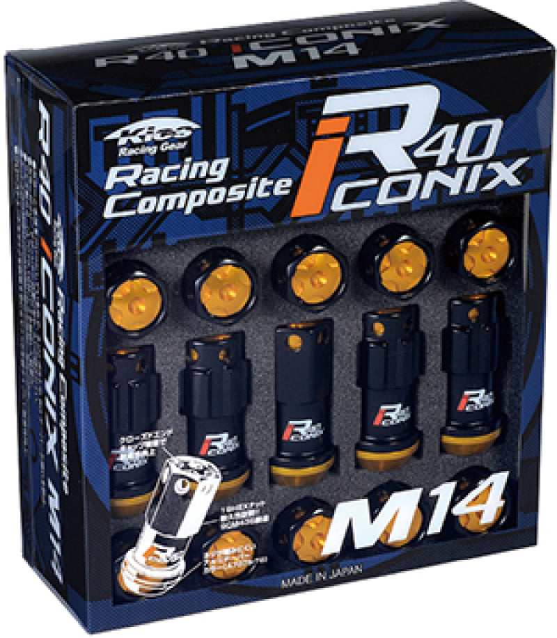 Load image into Gallery viewer, Project Kics 16+4 Black Lock &amp; Lug Nuts R40 Iconix - 14X1.25 (Black Cap)
