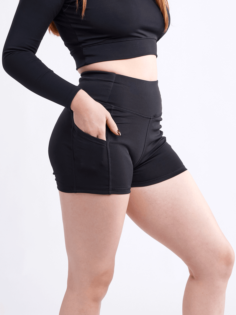 Load image into Gallery viewer, JupiterGear High-Waisted Athletic Shorts with Side Pockets
