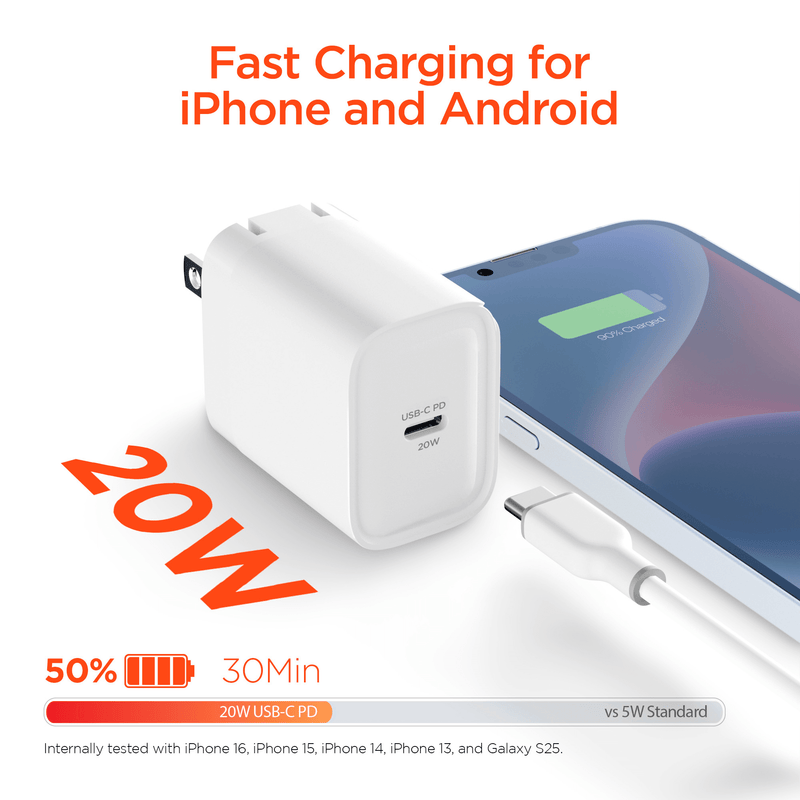 Load image into Gallery viewer, HyperGear 20W USB-C PD Wall Charger
