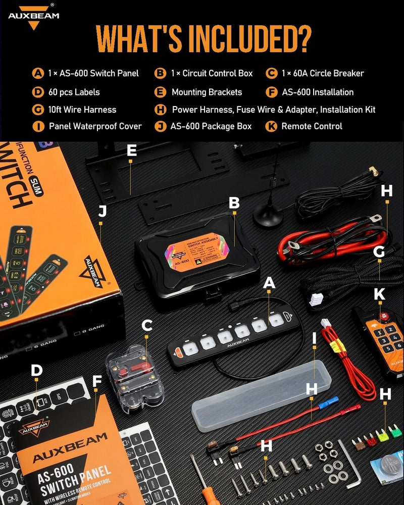 Load image into Gallery viewer, AS Series 4/6/8 Gang RGB Slim Switch Panel with APP&amp;Remote Control, Toggle/ Momentary/ Pulsed Mode Supported(One-Sided Outlet)
