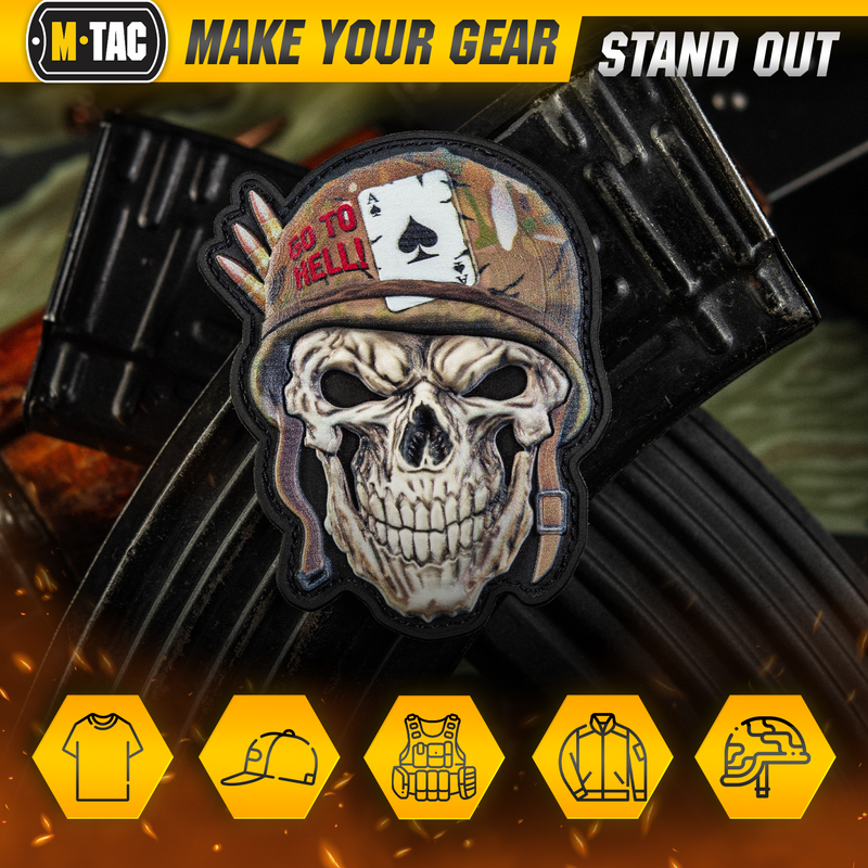 Load image into Gallery viewer, M-Tac Patch Skull in a Helmet PVC
