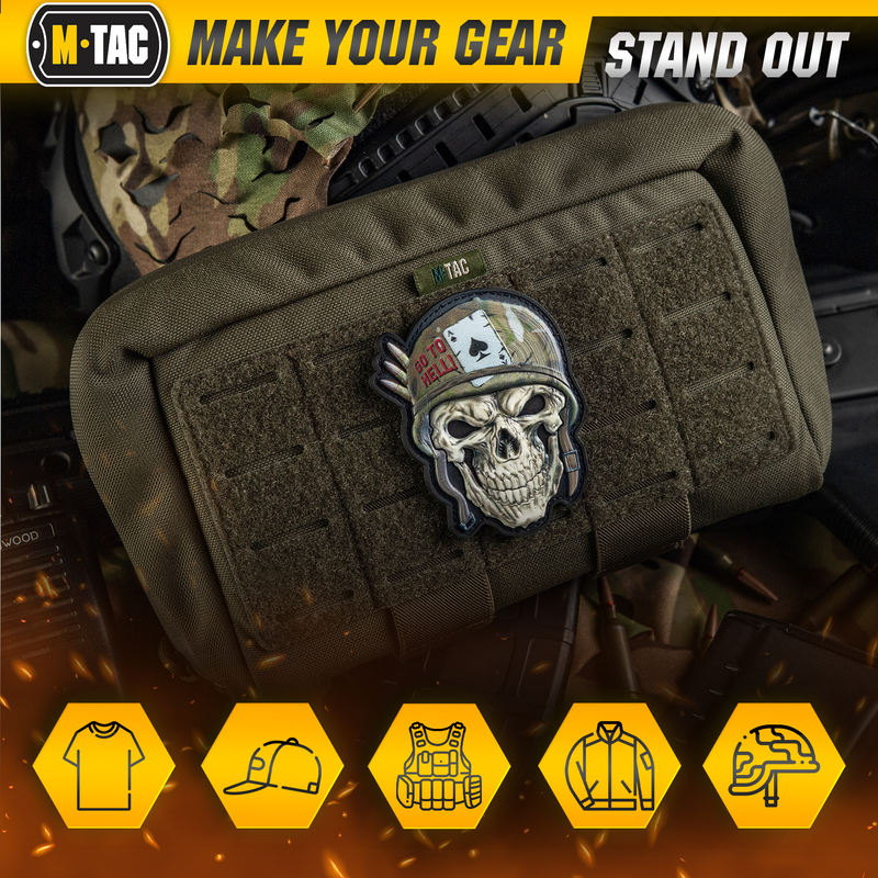 Load image into Gallery viewer, M-Tac Patch Skull in a Helmet PVC
