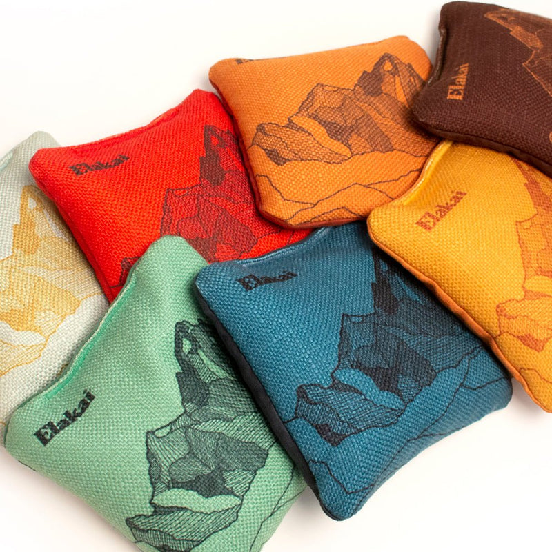 Load image into Gallery viewer, 6-in Dual-Sided Cornhole Bags | Mt. Elakai Design Collection
