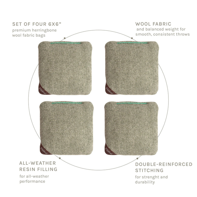 Load image into Gallery viewer, 6-in Herringbone Cornhole Bags | Premium All-Weather Collection
