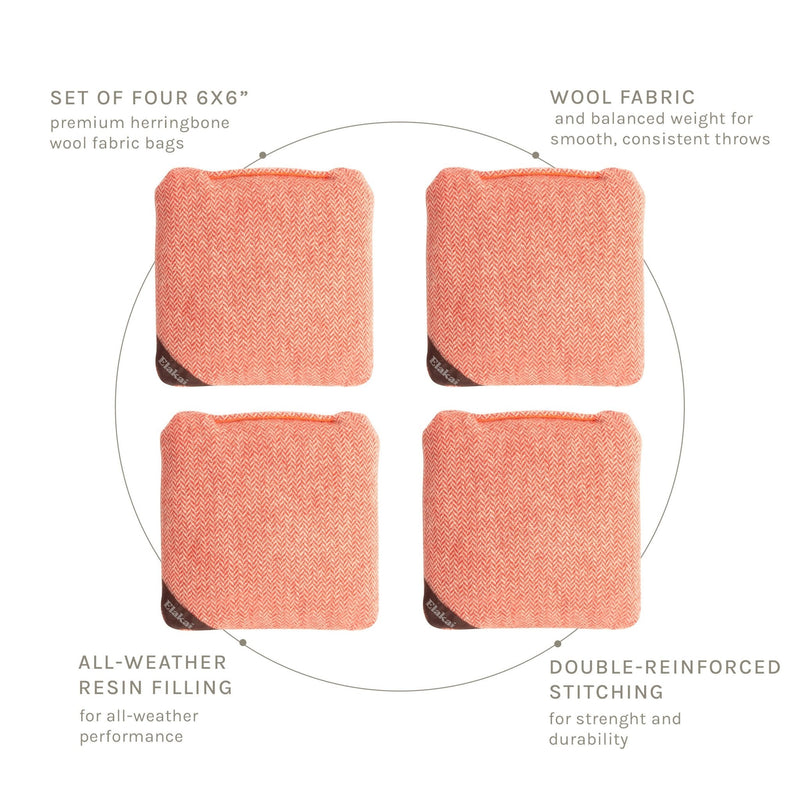 Load image into Gallery viewer, 6-in Herringbone Cornhole Bags | Premium All-Weather Collection
