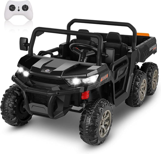 6-Wheel 24V Ride-On Truck with Remote Control and Dump Truck Feature - 2 Seater, 300W Power - US Model