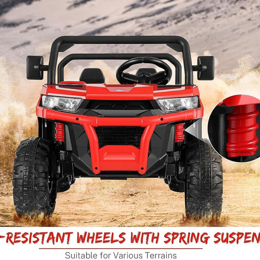 2-Seater 4WD UTV Ride-On Car for Kids with Remote Control, LED Lights, and MP3 Player - 24V 300W