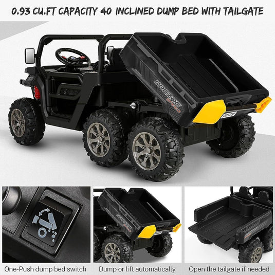 2-Seater 4WD UTV Ride-On Car for Kids with Remote Control, LED Lights, and MP3 Player - 24V 300W